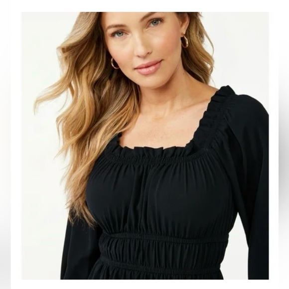 NWT Sofia Vergara peplum square neck blouse - Picture 6 of 7